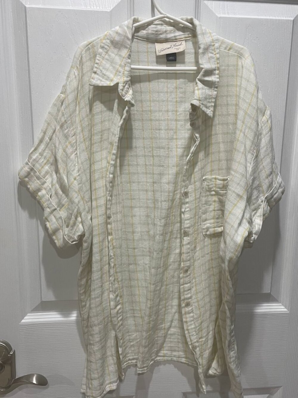 Light colored button up shirt